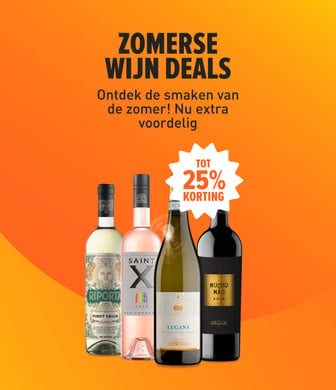 Wijn deals. De beste wijnaanbiedingen tot 25% korting